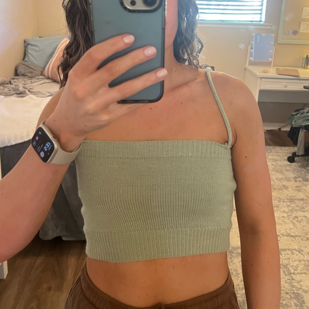 Green tank top